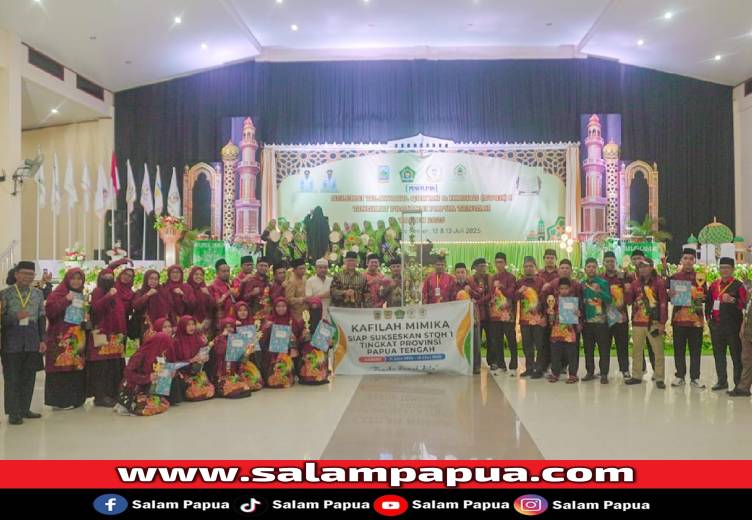 Raih Juara Umum, LPTQ Mimika Wakili Papua Tengah Di STQH Nasional 2025